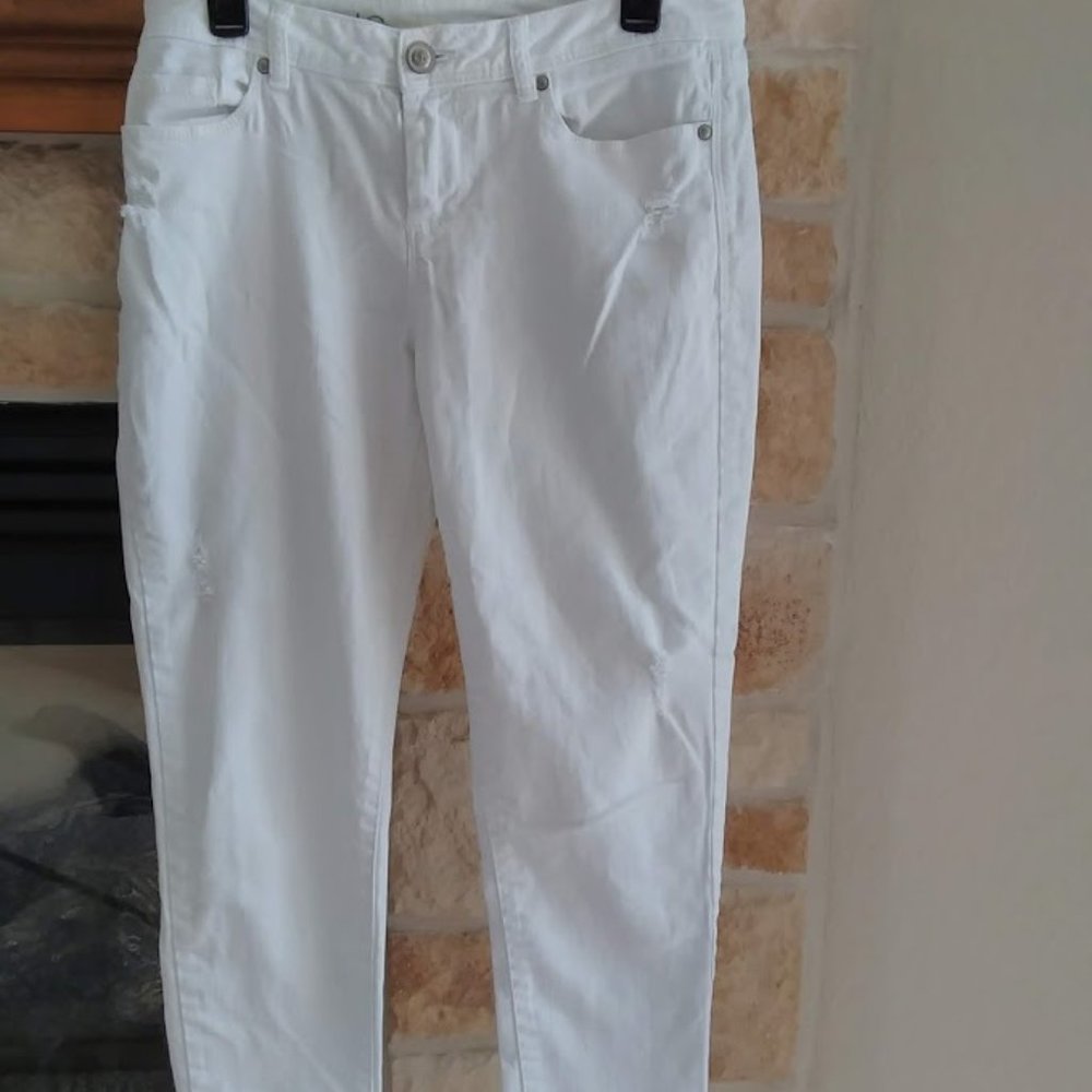 Lauren Conrad Ripped White Jeans